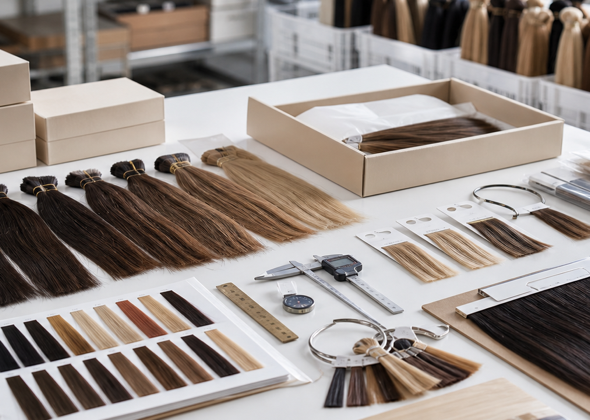 Hair extension quality control table